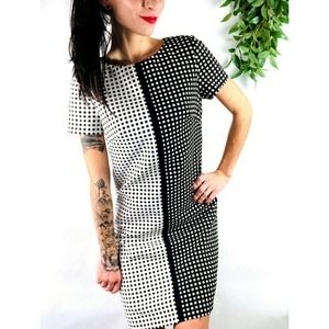 Betsey Johnson Checkered Retro Pinup Sheath Dress
